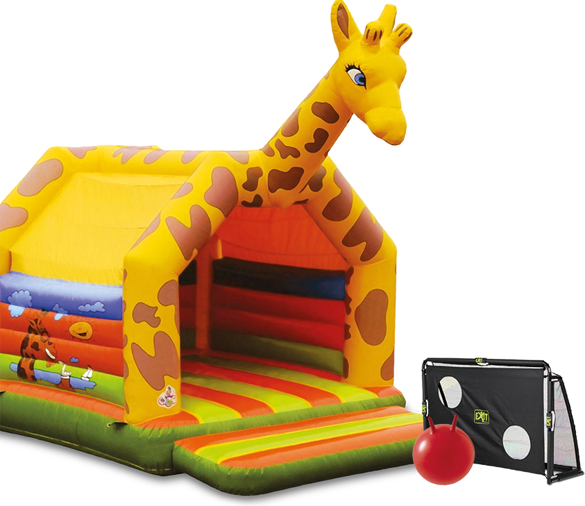 Mega Hüpfburg in Giraffenform